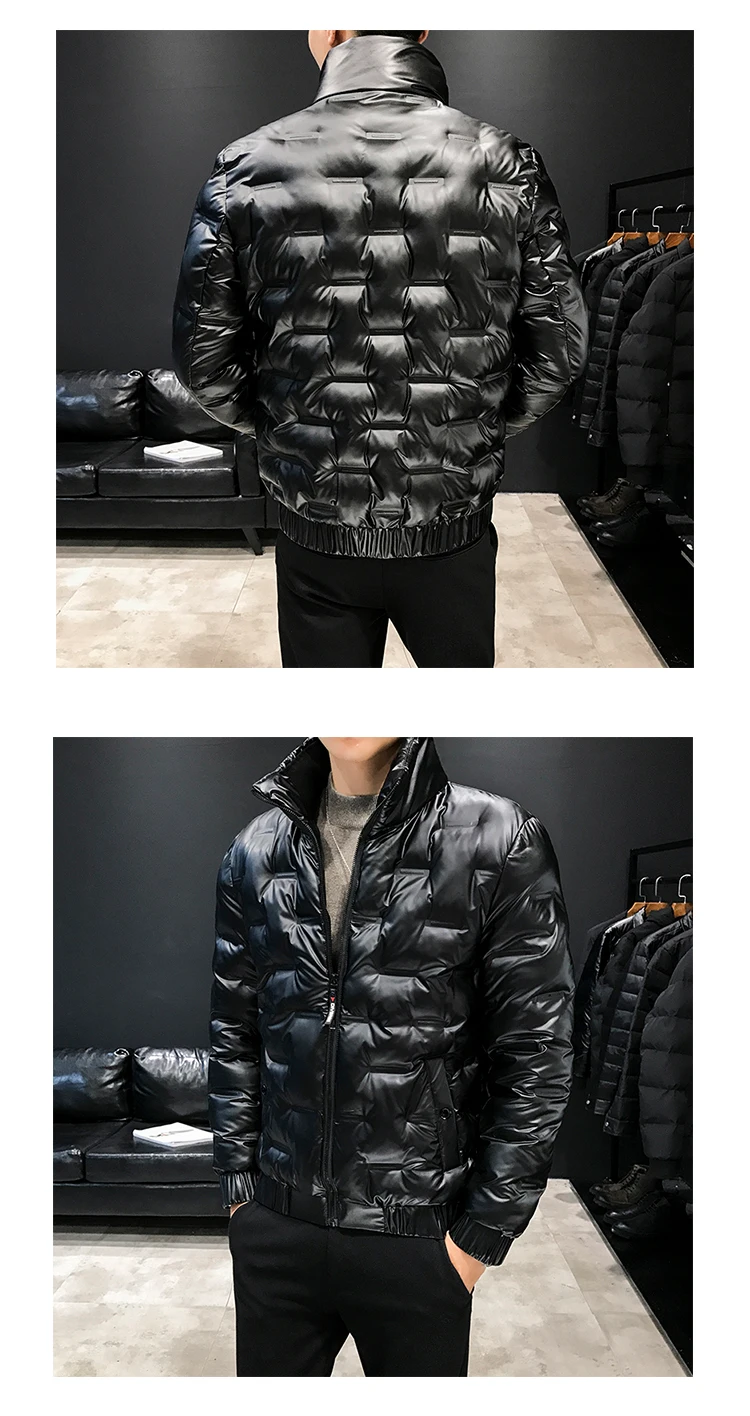 Зимние парки Manteau Homme Hiver Erkek mon Модные мужские однотонные толстые куртки и пальто со стоячим воротником зимняя мужская куртка