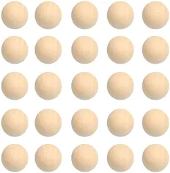 Natural Unfinished Hardwood Balls for Crafting and DIY Projects (Multiple Sizes) (15mm 20pcs)