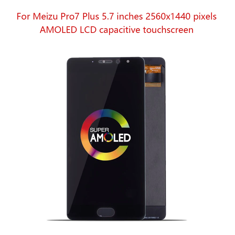 

AMOLED 5.7" For Meizu Pro 7 Plus LCD Display Touch Screen with Frame For MEIZU Pro7 Plus LCD Replacement For MEIZU Pro7+ LCD