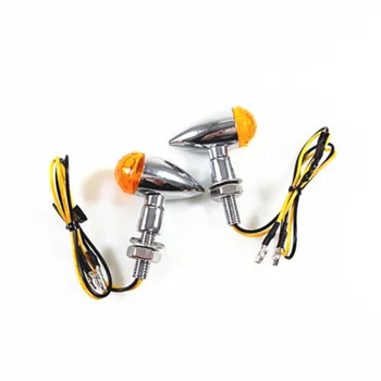 

2X Motorcycle Mini LED Bullet Style Turn Signal Lamp Universal Light Stop Brake Running For Kawasaki Suzuki Honda Yamaha
