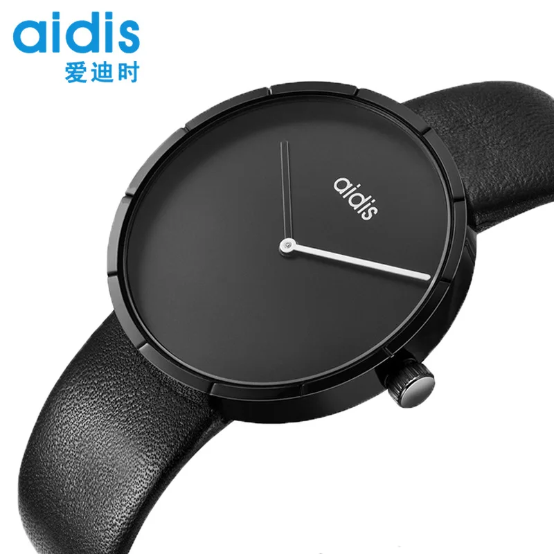 HIGH QUALITY  Aidis Creative-Two Needle Couple Watch Simple Leather Watch Women's Hot Selling