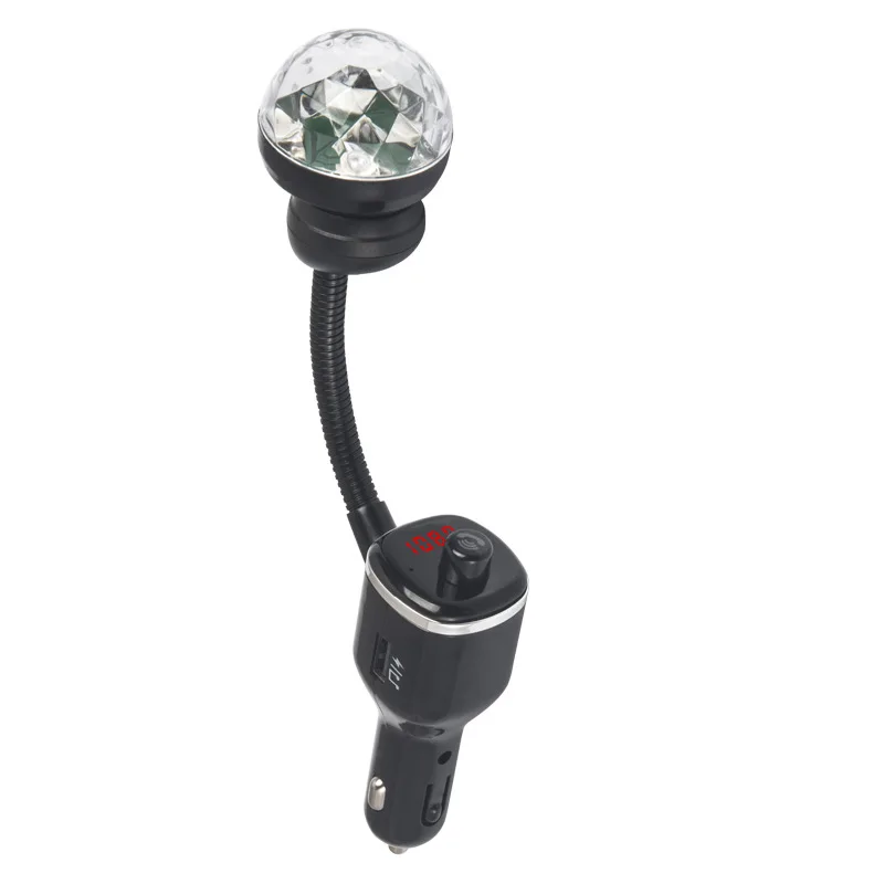 Fm-передатчик Автомобильный светодиодный светильник Bluetooth 5,0 Handsfree Dual USB зарядное устройство автомобильный Автомобильный Радио комплект атмосферная лампа аудио Автомобильная Музыка