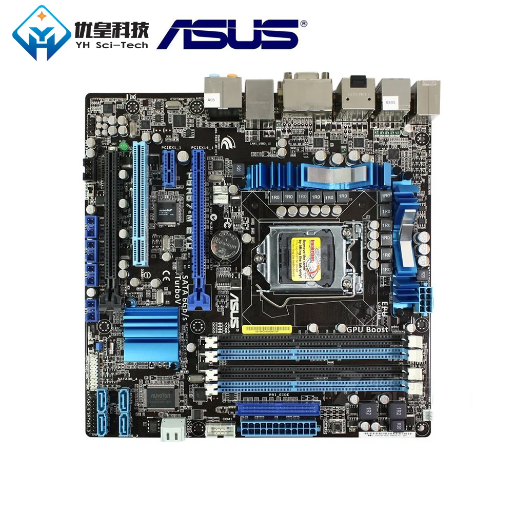 Asus P8H67-M EVO модель Intel H67 Оригинальное б/у настольное гнездо для материнской платы LGA 1155 Core i7/Core i5/Core i3 DDR3 32G uATX