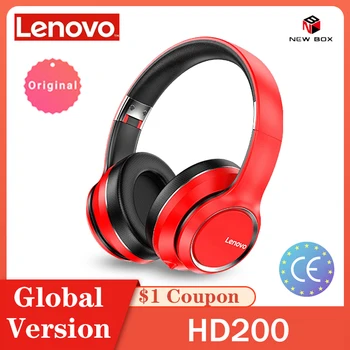 

Lenovo HD200 Bluetooth Headset Wireless Computer Over-ear Foldable Headphone BT5.0 Long Standby Life سماعة الألعاب kulaklık