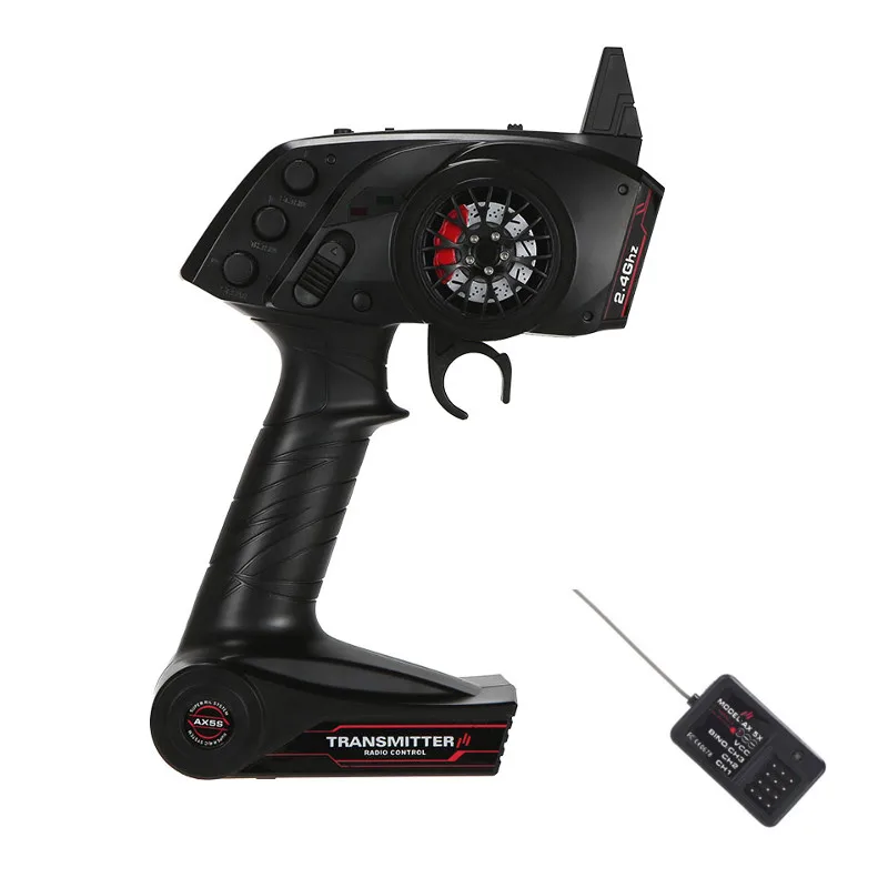 AUSTAR AX5S 2.4G 3CH Transmitter with AX-5X Receiver for Q65 MN90 1/10 1/8 Crawler TRX4 Axial SCX10 D90 RC Car Boat TG3 X6 X4