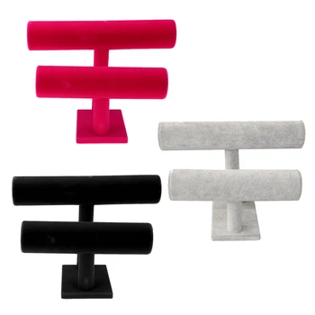 

T-bar Jewelry Bracelet Necklace Bangle Watch Hair Band Holder Shelf Two-Tier