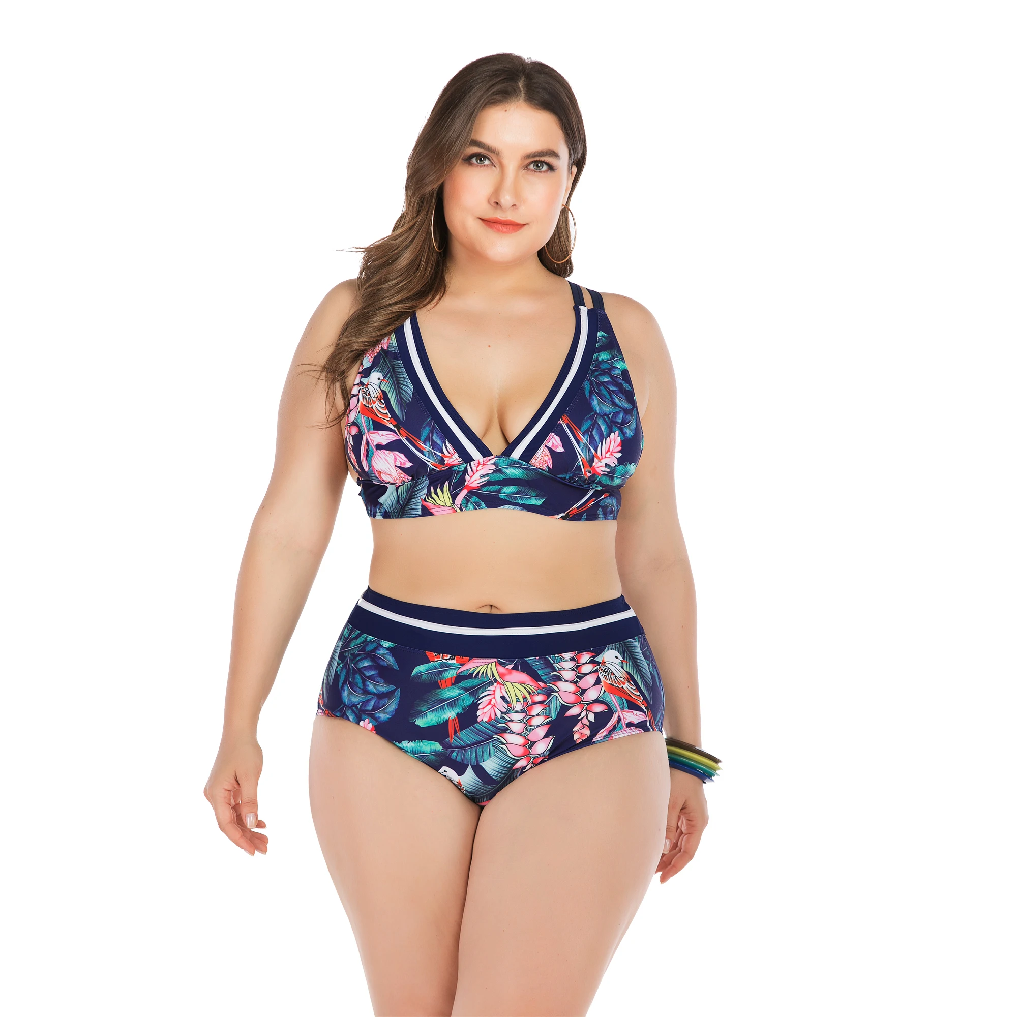 

Two-Piece Swimsuit Bathing Suits Plus Size 4XL Sexy Swimwear Women Decussate Bikini Swimming Suit Comfortable Bodysuits Fashion
