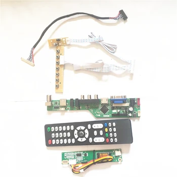 

For B133EW01 V0 V1 T.V53 controller board USB VGA HDMI AV RF LCD panel monitor keyboard+Inverter+Remote LVDS 20Pin 1CCFL DIY kit