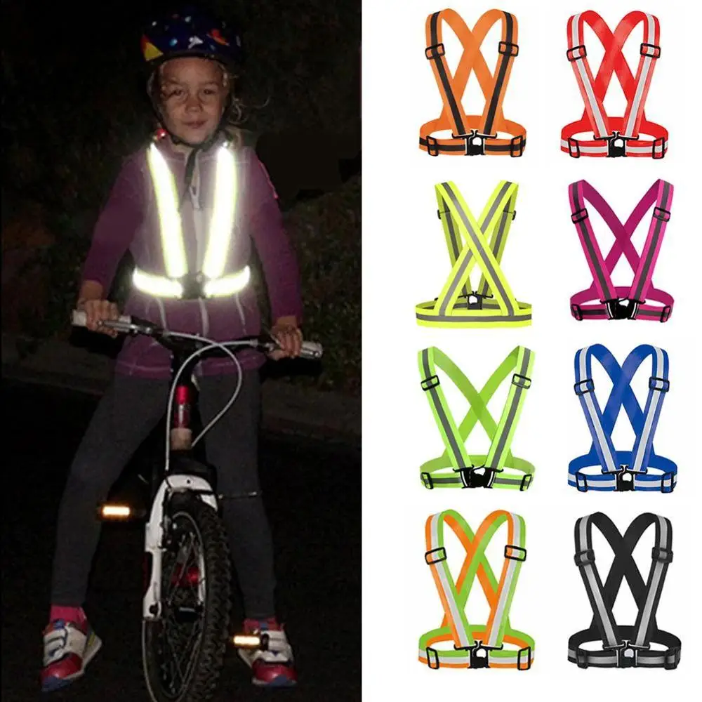 

Elastic Strap High Visibility Reflective Safety Vest Unisex Outdoor Cycling Safety Vest Outdoor Clothing