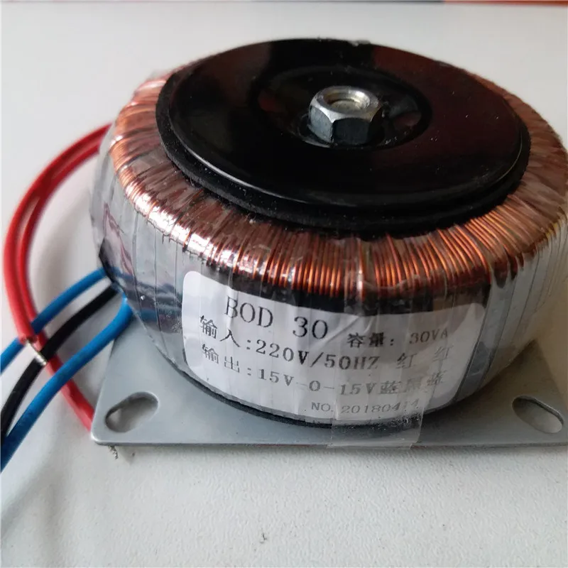 30VA 15V-0-15V Двойной 12V 15V 18V 24V 15V-12V-0-12V-15V 12V-0-12V 15V-0-15V 220V медь пользовательские тороидальный трансформатор 30VA блок питания - Цвет: 30VA 15V-0-15V