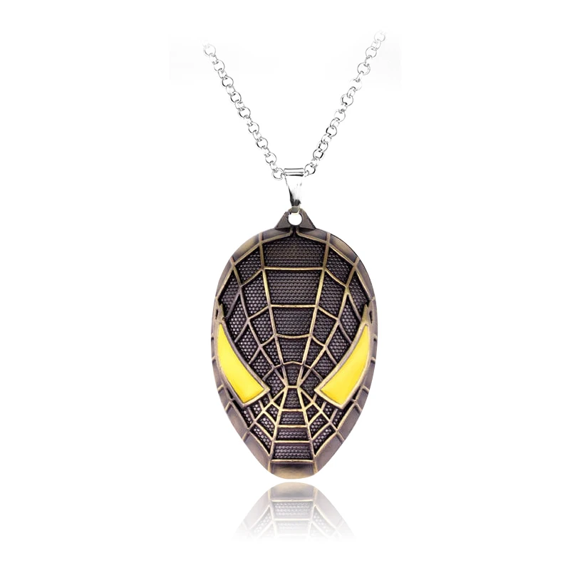 Bronze Ожерелье с подвеской Marvel Super Heros Человек-паук и Веном, модные ювелирные изделия в стиле панк, подарки для мальчиков, мужские вечерние ожерелья с человеком-пауком - Окраска металла: Bronze