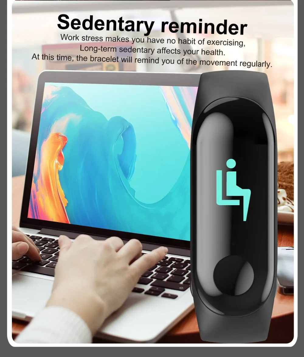 Фитнес M3, цветной экран, умный спортивный браслет, трекер для занятий бегом, пульсометр для детей, мужчин, женщин, часы для IOS, Android