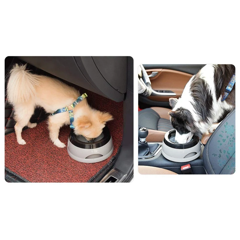 Pet Water Bowl Vehicle Carried Car Water Bowl Auto-Adjustable Floating Bowl with Large Capacity Anti-Spill Slow Water Bowl Avoid