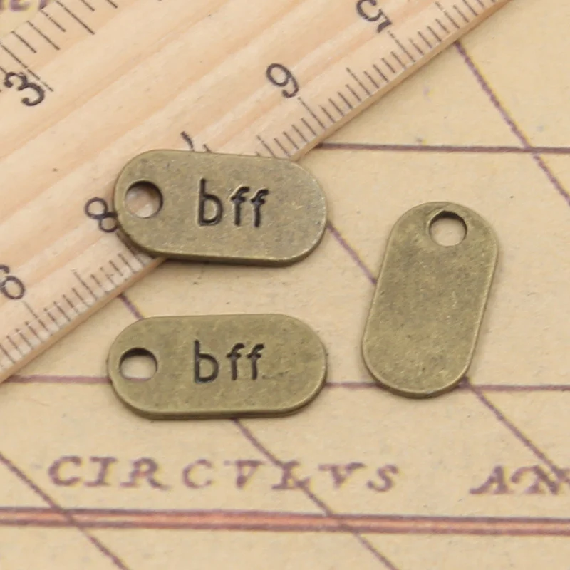 30 шт. Подвески Bff Best Friend Forver 18x9 мм тибетские бронзовые Серебристые сделанные
