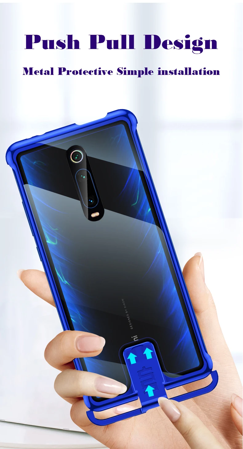 Безрамное алюминиевое чехол-бампер для телефона для Xiao mi Red mi K20 K20 Pro очки с металлической оправой чехол для Xiaomi mi 9T противоударный чехол
