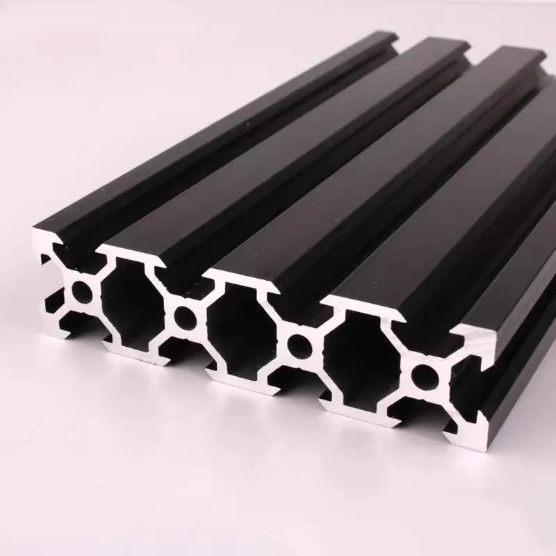 1pcs/2pcs 100-550mm 2060 2080 20100 검정색 T-슬롯 알루미늄 압출 CNC 레이저 조각 기계 용 알루미늄 프로파일 프레임