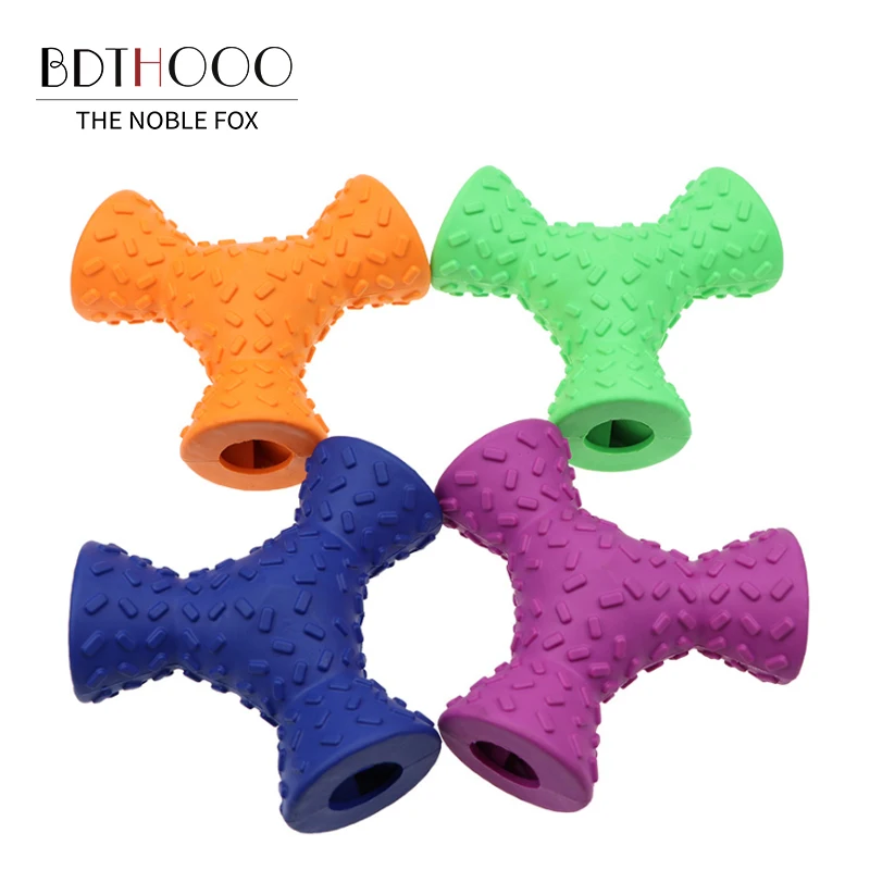 

BDTHOOO Trihedral Dogs Leaky Toy Dog Biting Toy Resistant Pet Toys Molar Teeth Chew Dog Biting