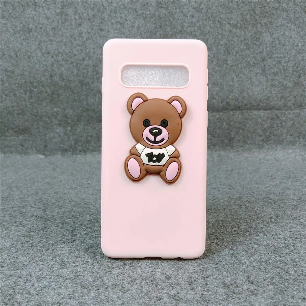 pink 3 Мультяшный чехол конфетного цвета для samsung S10 S10E S10 PlUS M10 M20 M30 Мягкий силиконовый чехол из ТПУ - Цвет: pink 3
