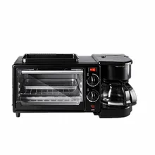 220V 3 в 1 Электрический завтрак тостер Автоматическая многофункциональная электрическая печь для выпечки хлеба сковородка для жарки с Кофе горшок EU/AU/UK/