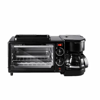 

220V 3 In 1 Electric Breakfast Toaster Automatic Multifunctional Electric Bread Baking Oven Frying Pan With Coffee Pot EU/AU/UK/