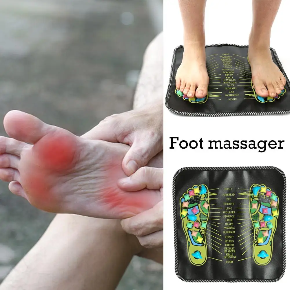  Stone Foot Massager Mat, Reflexology Foot Massager