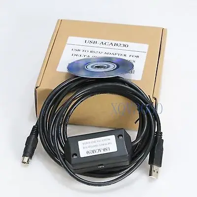 DHL/EMS 5 комплектов* кабель для программирования для USBACAB230 для DEL-TA ES/EX/EH PLC USB-DVP USB к адаптеру RS232-g2