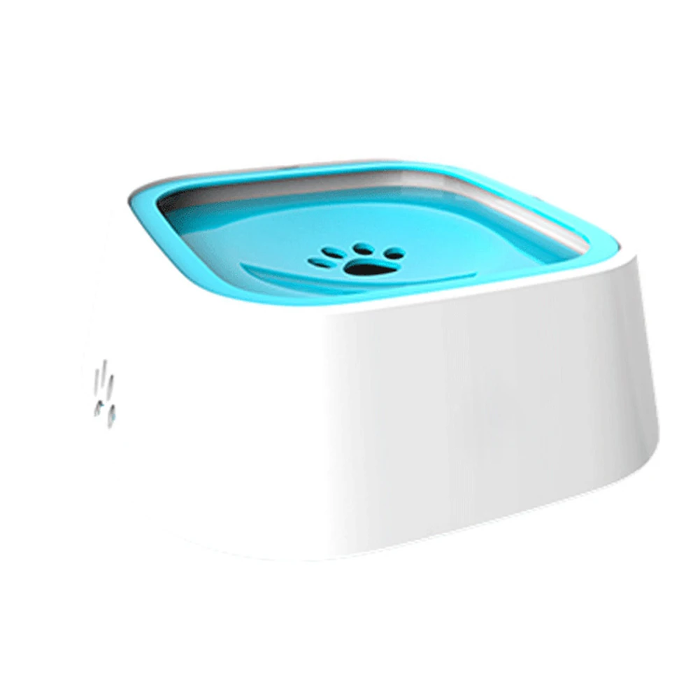 Blue Прочная игрушка для домашних животных, собак, кошек, плавающая миска для воды, не смачивая рот, не разливается питатель для питья - Цвет: Blue