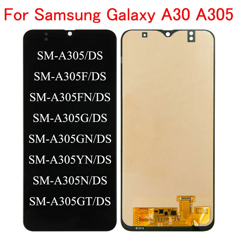 TFT-дисплей для Samsung A30 A305 6 4 SM-A305 SM-A305F SM-A305FN SM-A305G DS ЖК-дисплей сенсорный экран