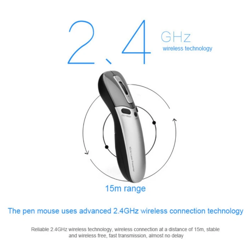3 in 1 Multifunction 6D Air Mouse + Laser Pointer Pen+Presenter in PPT TeachingConferenceSpeech For PCSmart TVLaptop
