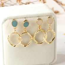 Женские круглые серьги-гвоздики, круглые серьги с необычной кисточкой, темпераментные серьги для женщин, украшения для банкетов