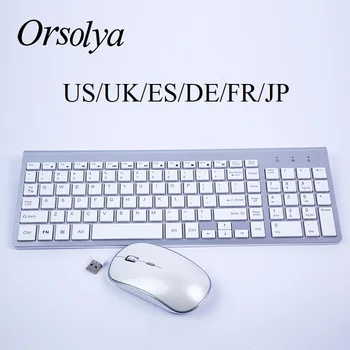 

Wireless Keyboard and Mouse Combo Compact Full-size Keyboard and 2400DPI Optical Mouse,English,Spanish,German,Japanese,French