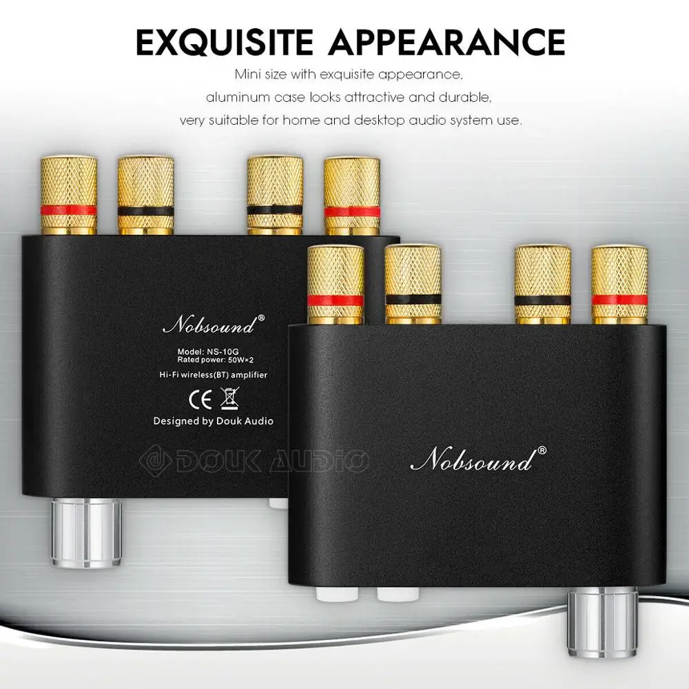 Nobsound Mini TPA3116 цифровой усилитель мощности с Bluetooth стерео Hi Fi для домашнего аудио 50