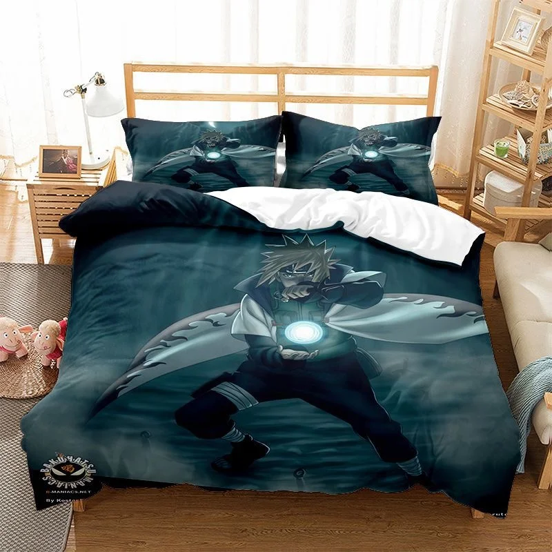 Ninja Uzumaki Uchiha Narutoes Bedding Set Duvet Cover Quilt Cover Pillowcase Double Queen King Size Kids Bedroom Home Textile