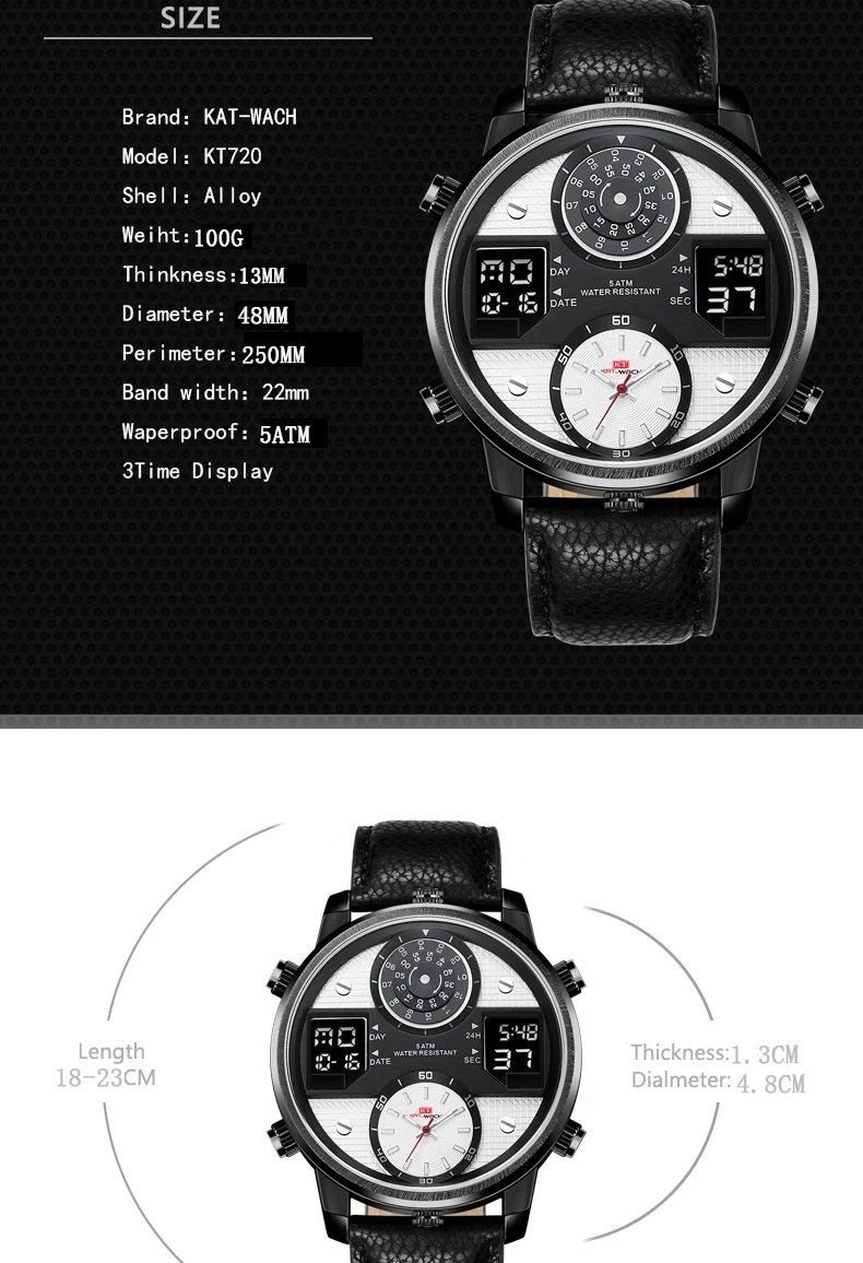 2021 New Fashion Brand Mens Watches Waterproof Sport Watch Men Electronic Timing Wrist Watches Clock Relogio Masculino 720