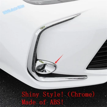 

Lapetus Auto Styling Front Head Fog Lights Foglight Lamp Ring Frame Cover Trim 2 Pcs Fit For Toyota Corolla 2019 2020 ABS Chrome