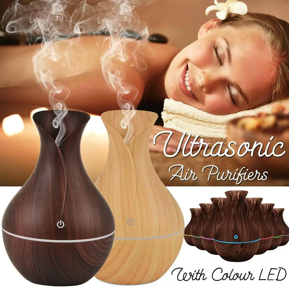 

USB LED Ultrasonic Mute Aromas Essential Oil Diffuser Air Purifier Humidifier