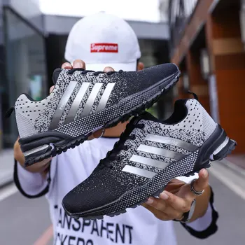 

2019 Spring Fashion Men Sneaker Shoes Women Flyknit Breathable Lightweight Wearable Casual Men Shoes Luxury Brand Zapatos Hombre