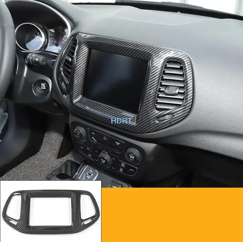 JeCar Adesivi Decorativi Per Pannello Cambio Jeep Compass 2021-2022 - Cover In ABS Effetto Carbonio - Accessori Interni Auto - 4