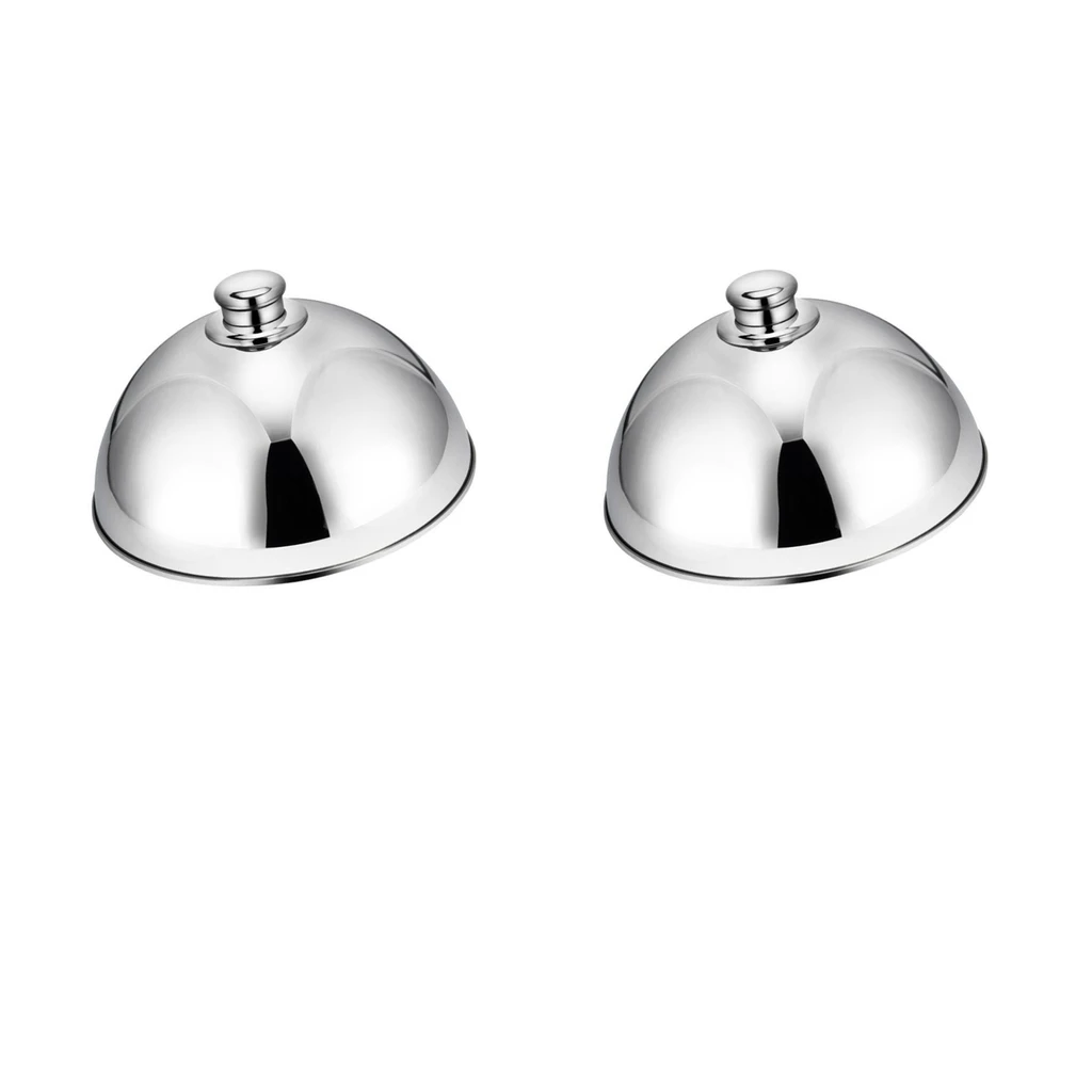 2Pcs Cheese Melting Dome Steaming Cover Steak Cover Cloche Serving Dish Food Cover