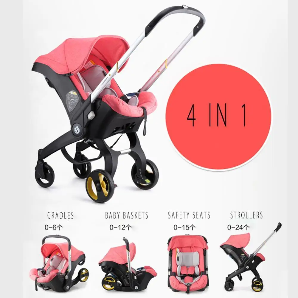 Брендовые Детские коляски 3 в 1, Автомобильный складной светильник с автомобильным сиденьем, коляска и детская люлька для новорожденных Landscope 4 в 1