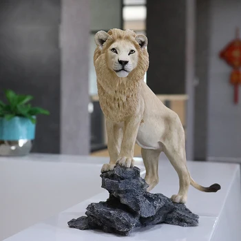 

FASHION SIMULATION LION MODEL HANDICRAFT LIVING ROOM HOME TABLETOP FURNITURE COLLECTION FIGURINES MINIATURES DECORATION CRAFTS
