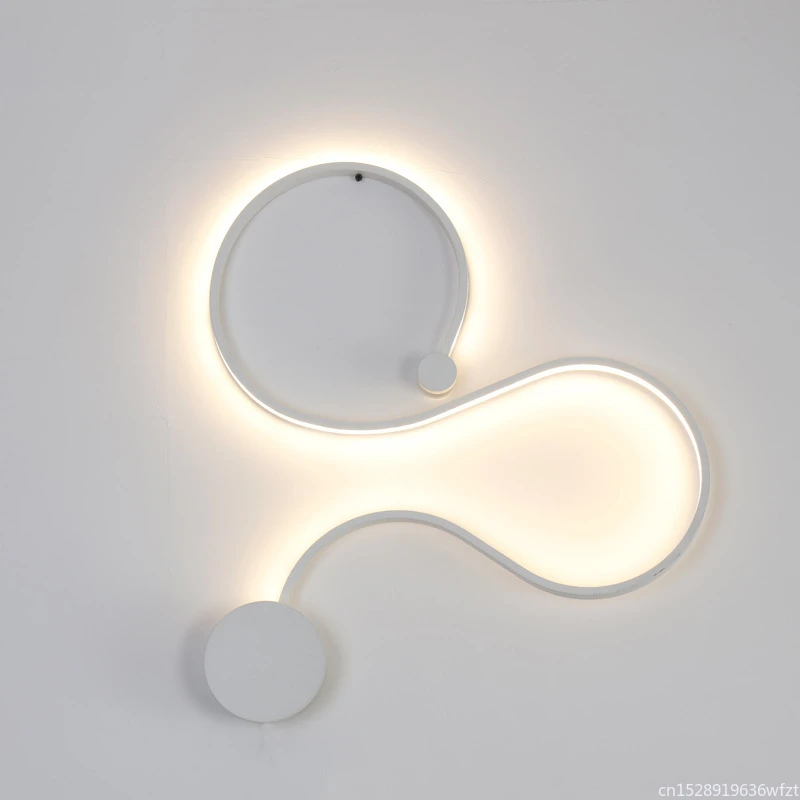  Nordic LED Wall Lamp Snakelike Shape Kitchen Fixtures Lighting for Living Room Bedroom Bedside Wall - 4000148505623