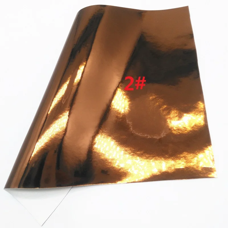Коричневая блестящая ткань, зеркальная искусственная кожа ткань, синтетическая кожа лист для DIY луков A4 Размер " x 11" Мерцание Ming XM100 - Цвет: 2