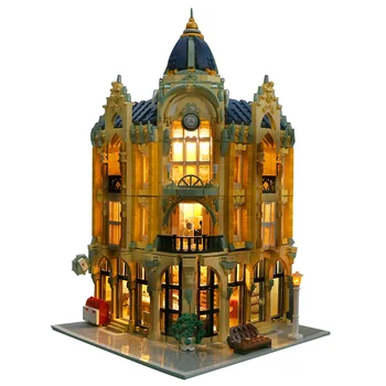 

4030 Pcs Bricks LED Cafe Corner Creator Expert Street View Model Building Blocks Boy Birthday Christmas Gifts Kids Toy