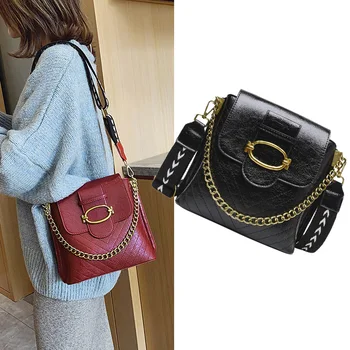 

Fashion Women Shoulder Bags Luxury Chains Pu Leather Crossbody Bag Ladies Messenger Bags Girls Small Handbags 2020 New
