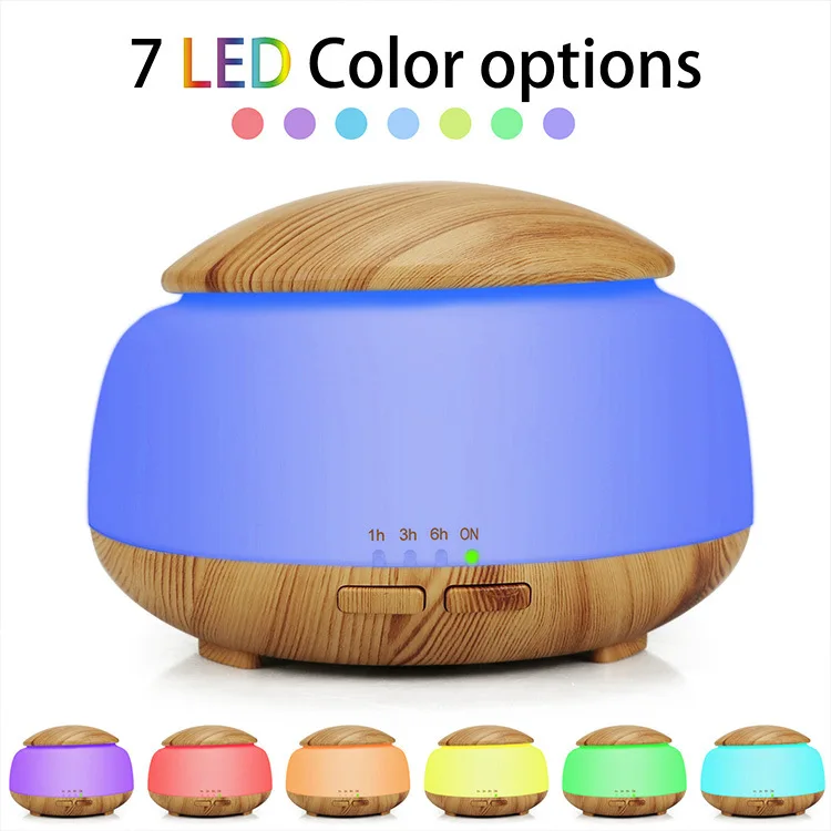 

Retro Wood Grain Timing Mute Fog Amount for Home & Office Use Colorful Night Light New Style Creative Humidifier Aroma Diffuser