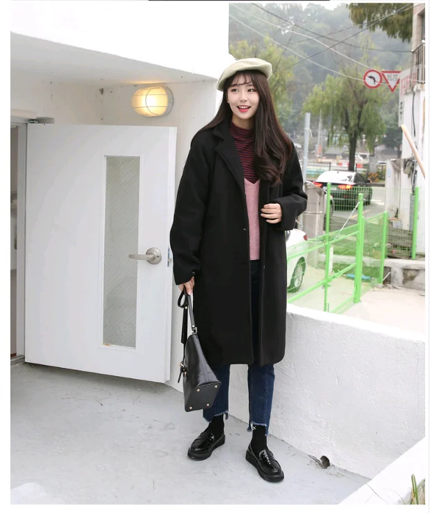 Для женщин пальто Новая повседневная Корейская версия самосовершенствования в длинное пальто Для женщин большие размеры модное пальто