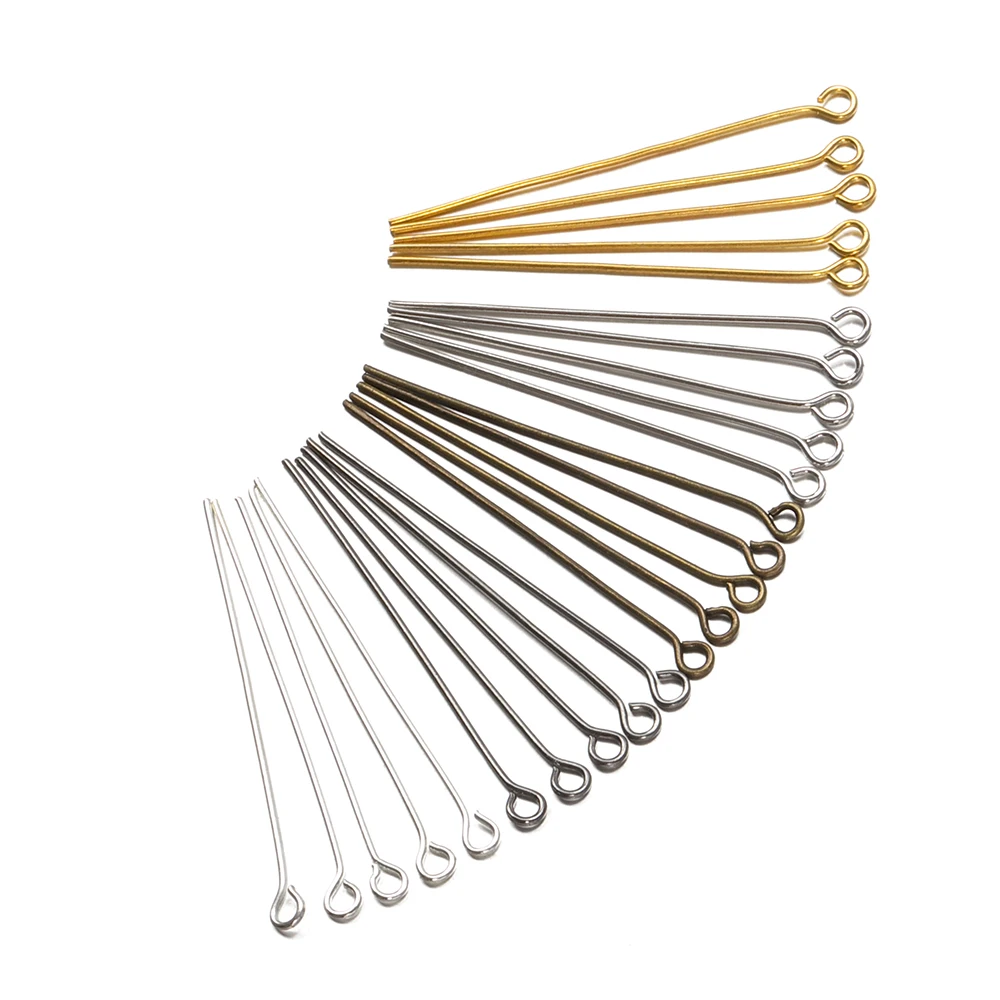 

200pcs 30mm Copper Ball Head Needles Handmade Supplies Beaded Eye Pins Connectors DIY Jewelry Making Earrings Handmade Materials