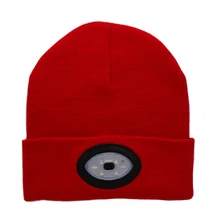 Унисекс USB Перезаряжаемый походный бегущий глаз наружный головной убор светодиодный светильник вязаная шапочка велосипедная шапка теплая