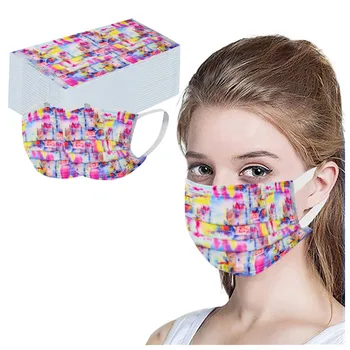 

50pc Camouflage Mask Adult Unisex Three-layer Nonwove Mascarillas Desechables Printed Mascarilla Con Diseno Windbreak Masque